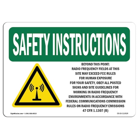 OSHA SAFETY INSTRUCTIONS, 12 Height, Aluminum